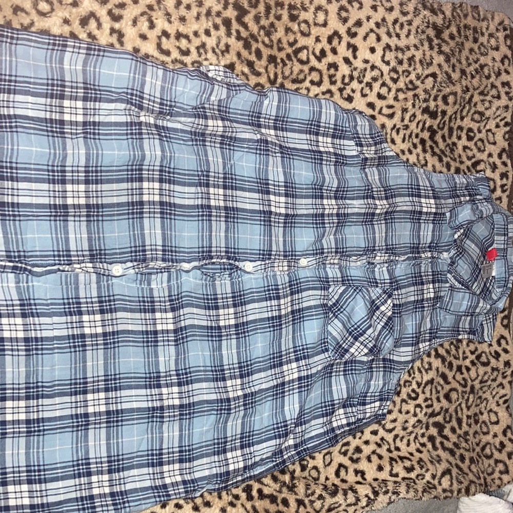 blue forever 21 long lumberjack